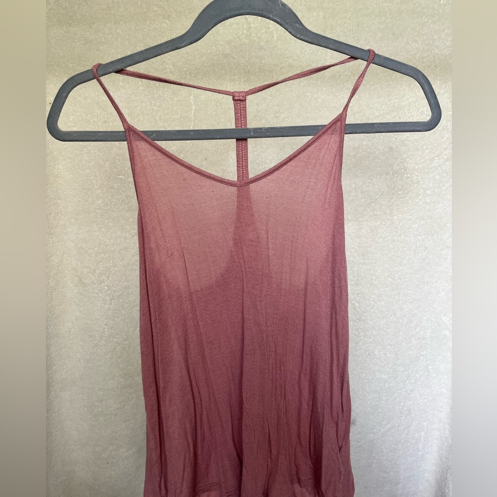 Dark Pink Thin Strap Dressy X Small Tank Top